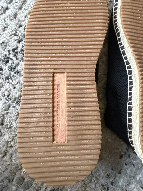 Alexander Wang Black Knit Slip-On Espadrilles - Picture 8 of 10